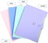 4 Packs Expanding File Folder with 32 Labels 5 Pockets A4 Letter Size Accordion Folder Paper Organizer for School and Office