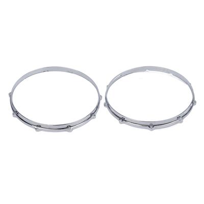 Set de 2 cercuri pentru tobe, 10 găuri, 14 inch, din aliaj, pentru îmbunătățirea sunetului, cerc decorativ pentru tobe, pentru performanță și călătorii