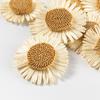 10 Stück Sonnenblumen & Gänseblümchen Bastelverzierungen Weiß & Beige DIY Dekorationszubehör Für Strandhüte Kleidung Vorhänge Krawatten