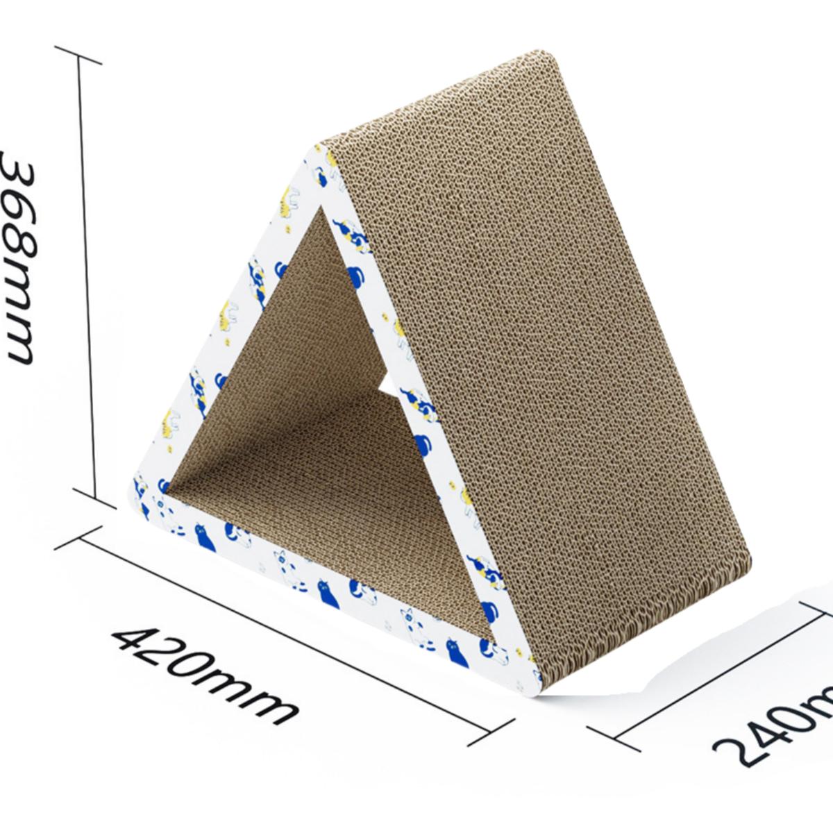 

Когтеточка для кошек складная, треугольная доска для кошачьих когтей, 6 используемых сторон для домашних кошек, прочная перерабатываемая картонная вертикальная когтеточка для кошек как