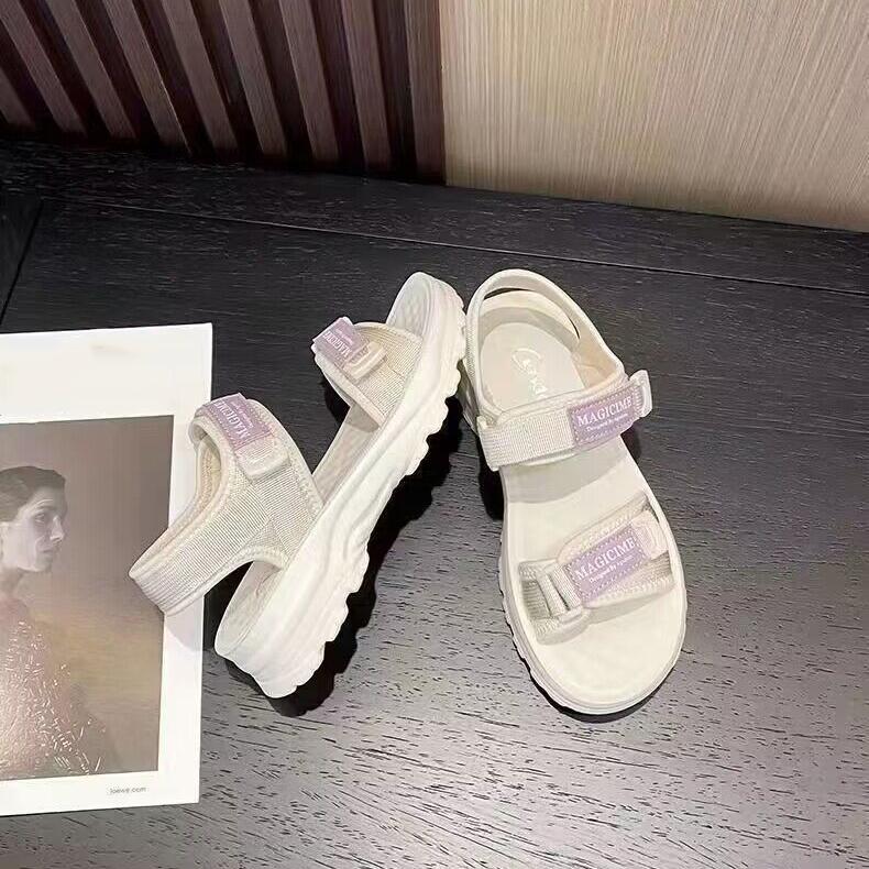 Sports Casual Shoes Thick Bottom Sandals Women's Summer Outwear Ladies Velcro Lightweight Sandals