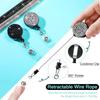 Retractable Lanyard Shiny Finish Badge Reel Bling ID Holder Keychain  Hospital Setting