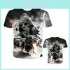 Fashion Men Funny Skull 3d Print T-shirt With Casual Crew Neck And Short Sleeves