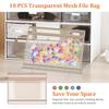 Single or Double Layer A4 A5 File Pouch Breathable See Through Document Storage Bag With Side Handle for Building Block School