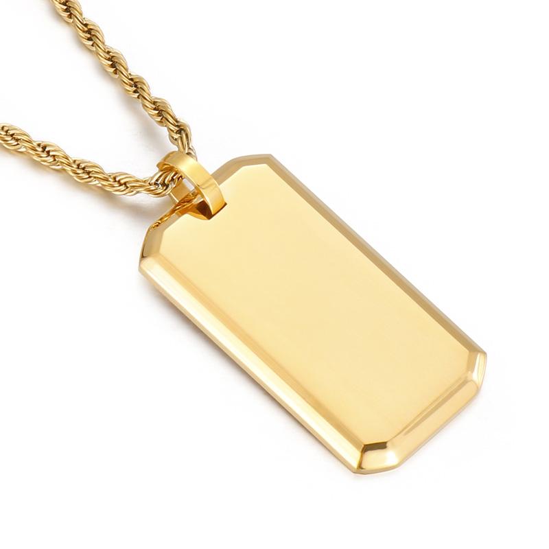 

Military Medal Dog Tag Pendant Necklace Stainless Steel High Polished Jewelry 60cm