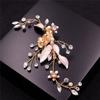 Wedding Hair Accessories Bride Headwear for Bridal Alloy Flower Hair Pins Crystal Hair Clip