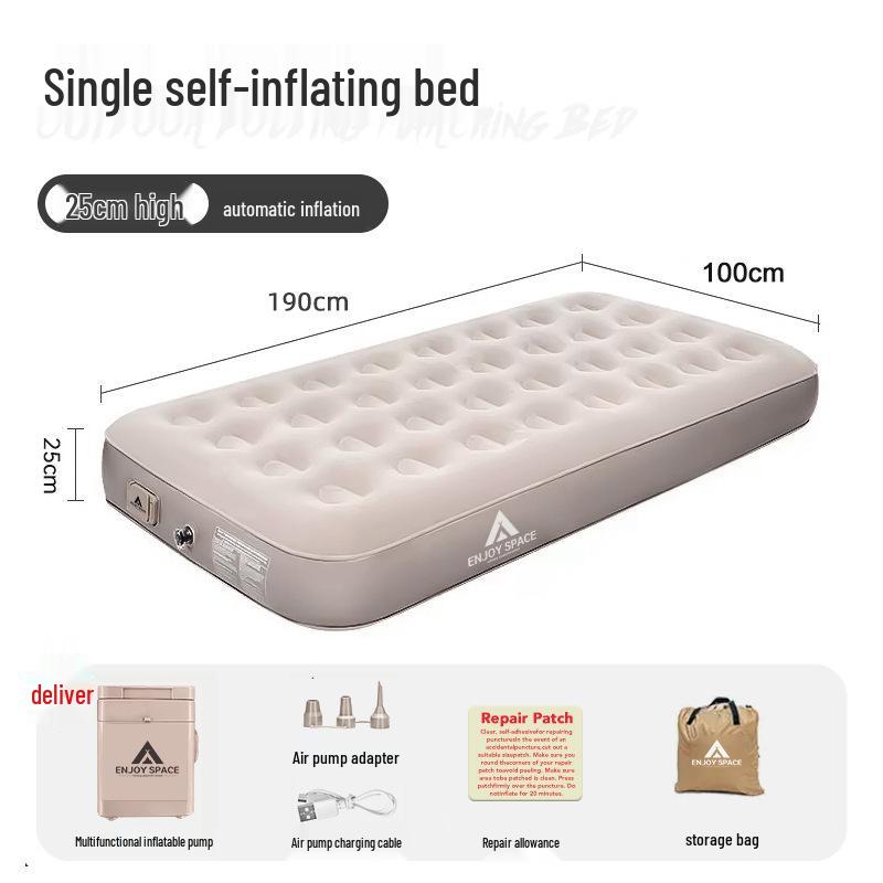ENJOYSPACE Automatic Inflatable Camping Mattress - Foldable Single/Double Air Bed