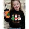 European sizes  Christmas Sweater with Goose & Duck Santa Print - Just A Jolly Goose Holiday Party Outfit, Long Sleeve Winter Sweater for Kids