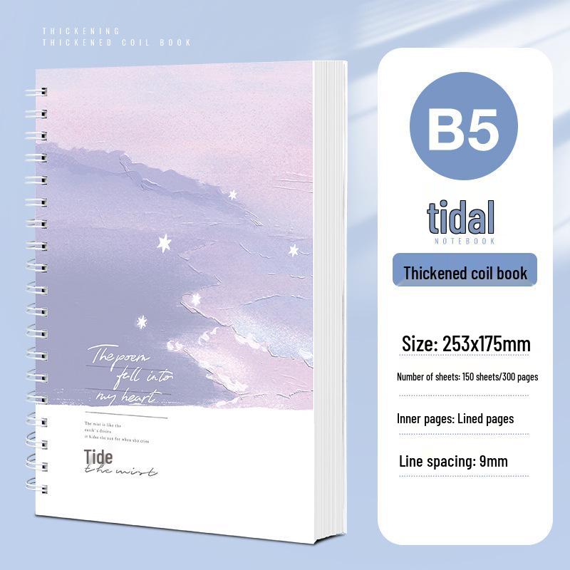 B5 Hardcover Oil Painting Wirebound Notebook - Thick Notebook for Notes & Postgraduate Entrance Exam, B5
