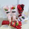 Crochet Flower Lighting Flower Bouquet Handmade Woven Flowers Knitted Graduation Bouquet Wedding Party Bouquet Gift