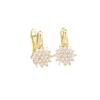 Elegant Sunflower Zircon Ear Cuff Earrings: High-End Luxury Fashion