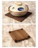 Set of 4 Brown Coasters Harvested from the Mountains of Gifu, 95 X 95 X 9mm, km-17BR, Made In Japan