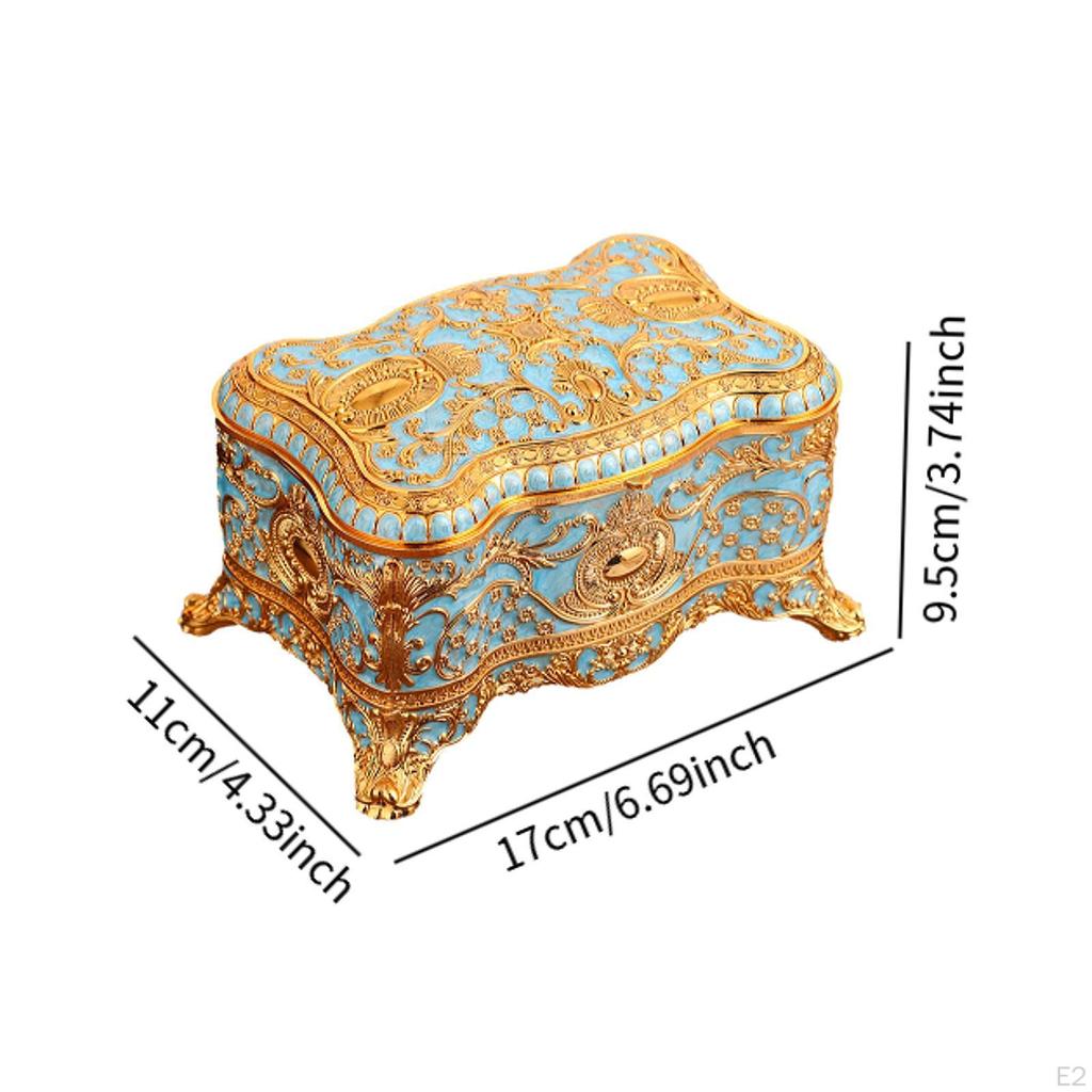 Jewelry Box Container Anniversaries Gift Tabletop Case Trinket Holder for