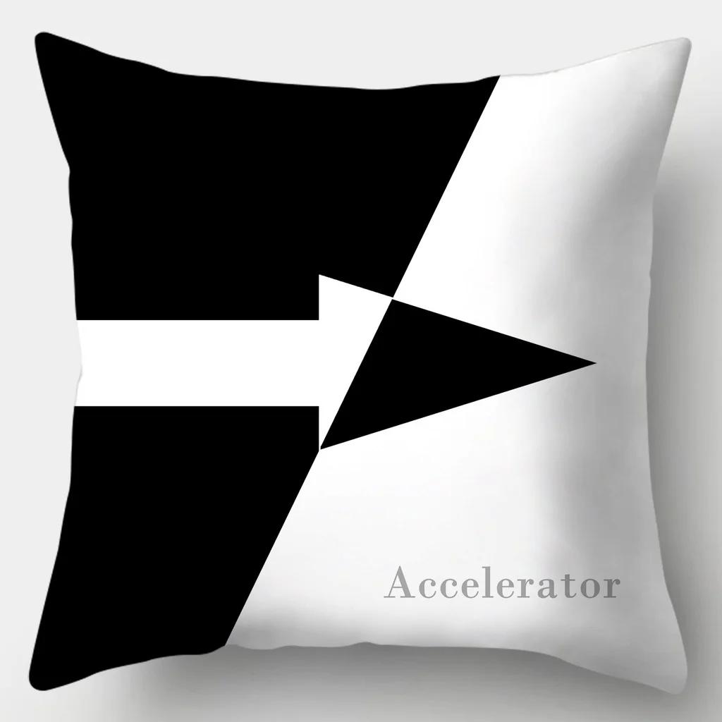 Black and White Series Cushion Cover 45cmX45cm Pillow Case Square Sofa