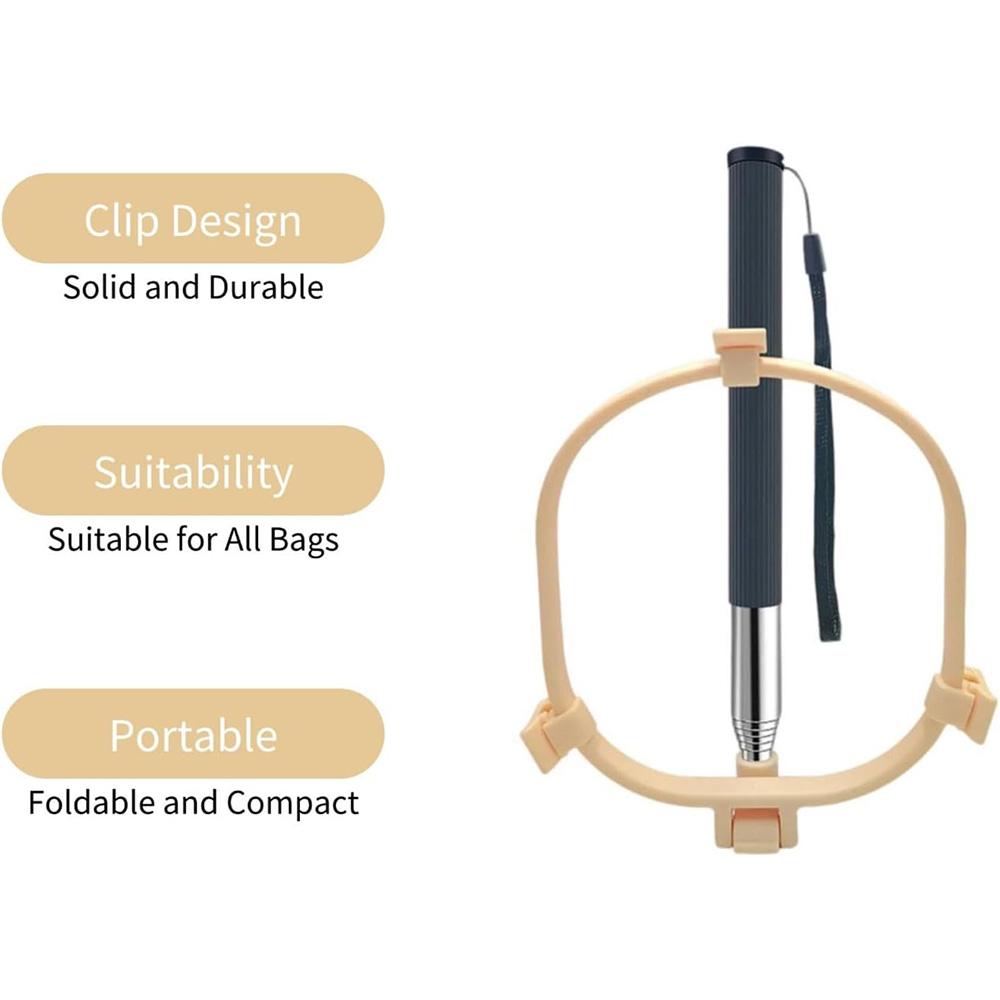 Foldable Extendable Pet Poop Scoop, Outdoor Portable Non-Contact Dog Waste Garbage Cleaning Tool