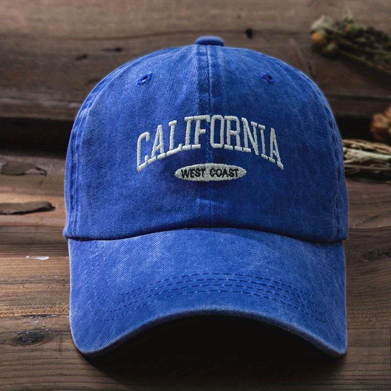 Cotton Retro Vintage Baseball Cap Unisex Women Denim Embroidered Letters Hat Cotton Soft Top Caps Casual Retro Unisex Hats