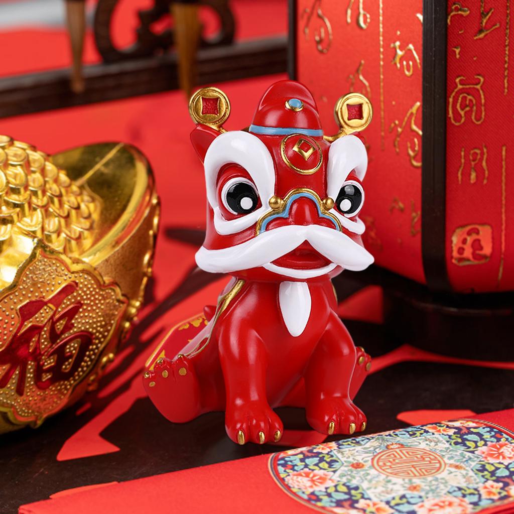 Cute Chinese Lion Dance Home Decor New Year Gift