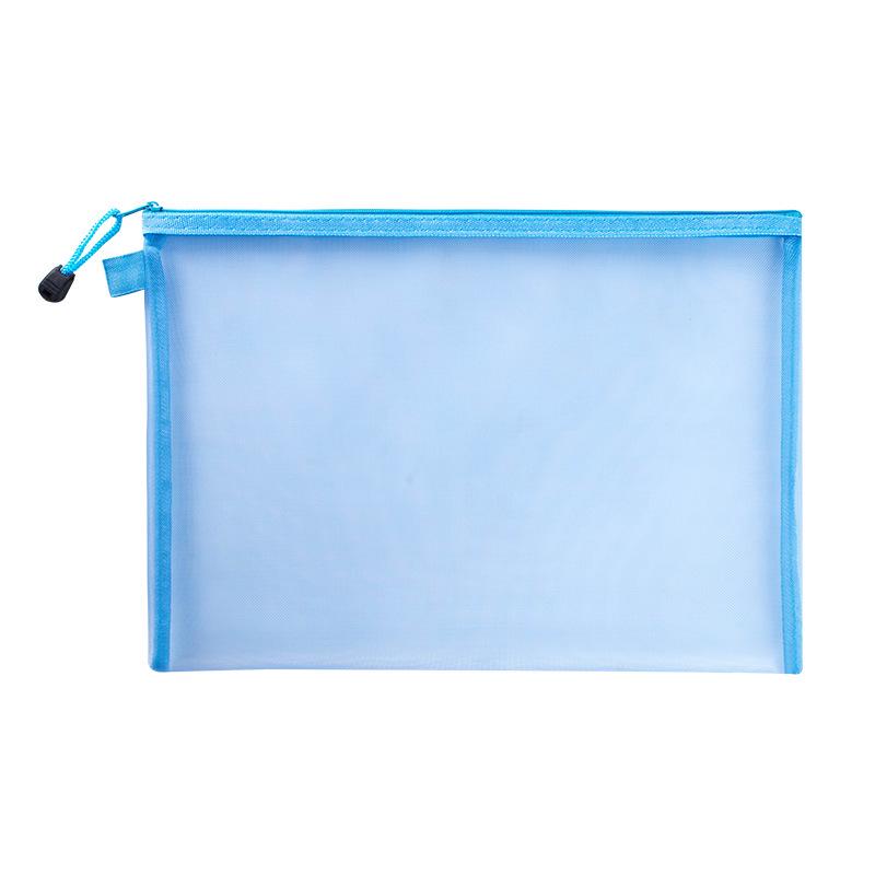 A4A5 Transparent Nylon Mesh Bag - Cosmetics, Toys, Building Blocks & Pencil Storage with Zipper