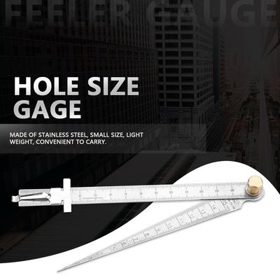Wedge Taper Ruler Stainless Steel Welding Taper Feeler Gauge Depth Ruler Hole Inspection For Measurement Tool 1-15mm Taper Gaug