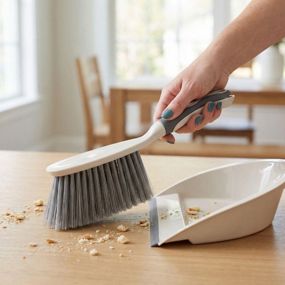 Handheld Mini Dustpan and Brush Set Compact Handheld Sweeping Brush  Keyboard Cleaning
