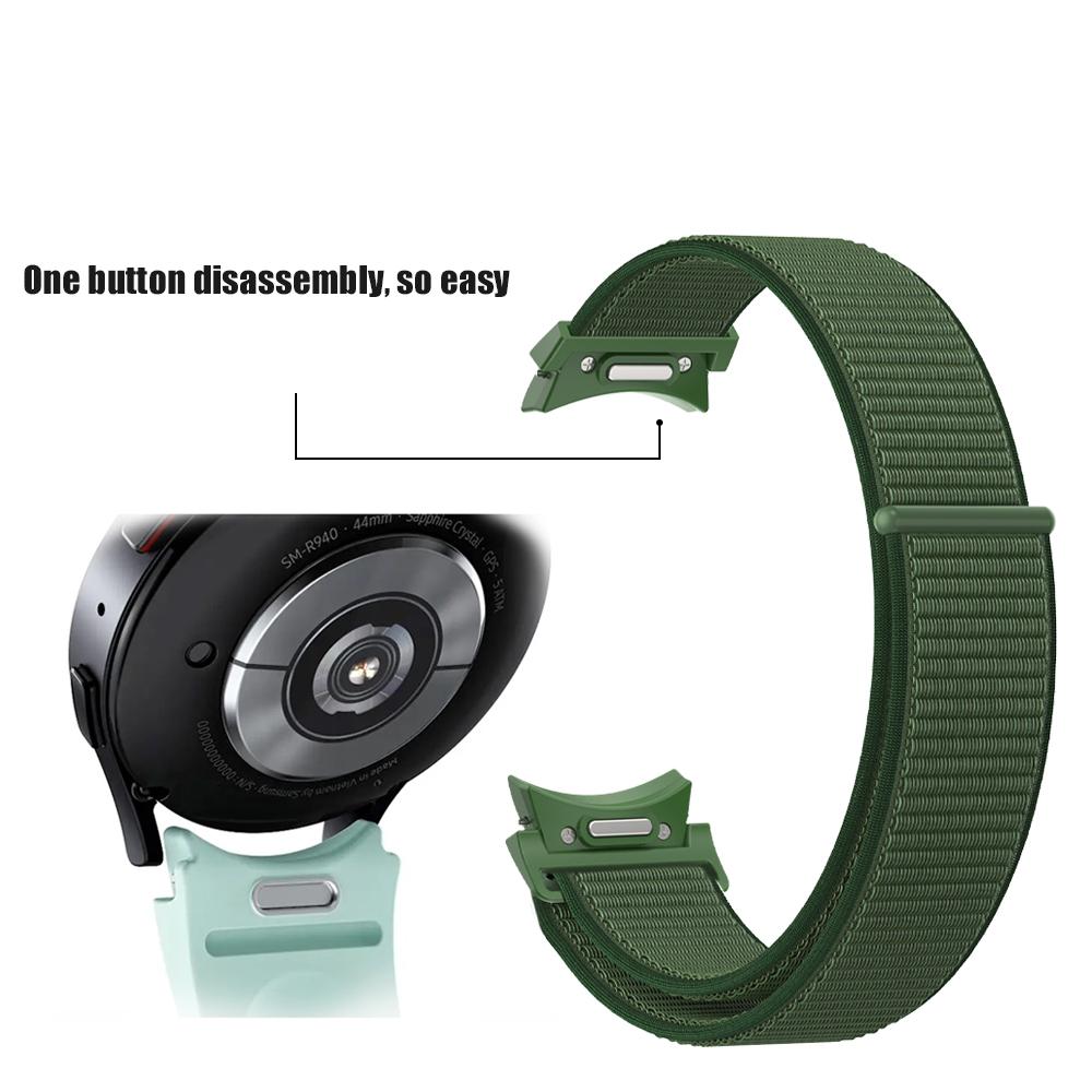 20mm Band For Samsung Galaxy Watch 6 7 4 Classic 5 pro 44mm 40mm 47mm 43mm 45mm Nylon loop bracelet correa Galaxy Watch 4 Strap