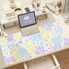 Fruit Plaid Strawberry Pink Girl Mouse Pad Anti Slip Rubber Edge Locked Thickened Laptop Gaming Desk Mat