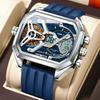 Trendy Men's Watches Date Week LED Electronic Military Man Watch Waterproof Stainless Steel Mesh Sport Quartz Men Clock