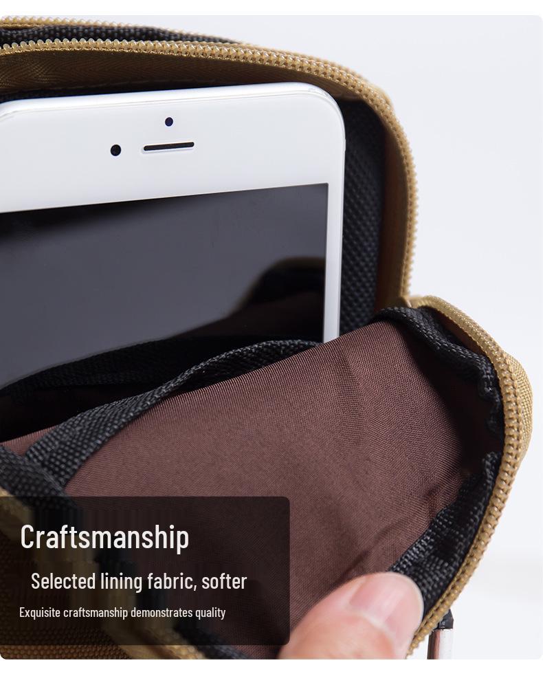 Riñonera Oxford Impermeable 2021 - Soporte para Teléfono en Cinturón para Hombre de 6.5" con Mosquetón para Correr al Aire Libre