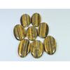 383Cts. Natural Tiger Eye Oval Cabochon Loose Gemstone 8Pcs Lot 35-39 MM A-822