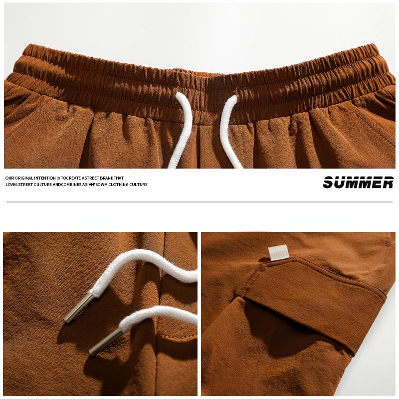 Y2K Loose Cargo Shorts Men Casual Loose Sports Short Pants Men Korean Fashion Overalls Shorts Mens Streetwear Multi-Pocket