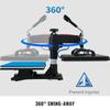 SucceBuy Hitzepresse 5in1 Hitzepressenmaschine 12x15in Clamshell Sublimation Transferdrucker Digitale Präzise Temperaturregelung