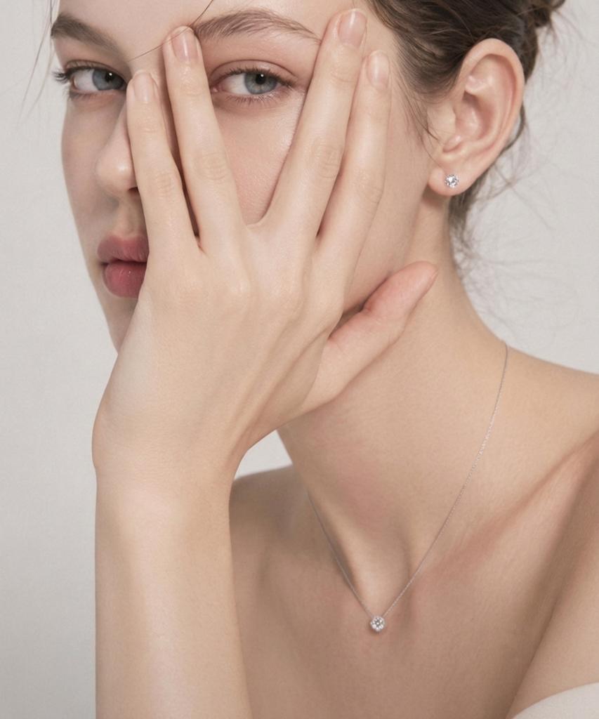 Dana Burton [925 Silver] 0.5 Carat Moissanite Clarisse Earrings