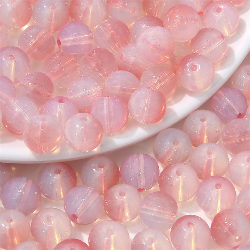 30Pcs Crystal Glass Beads Protein Coated Colored Round Loose Spacer Beads for DIY Necklace Bracelet Jewelry Making