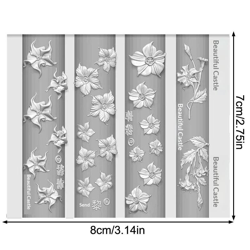 Flexible Silicone Nail Art Mold Lily Flower 3D  Template Reusable DIY Manicure Decoration for Nail Salon Use