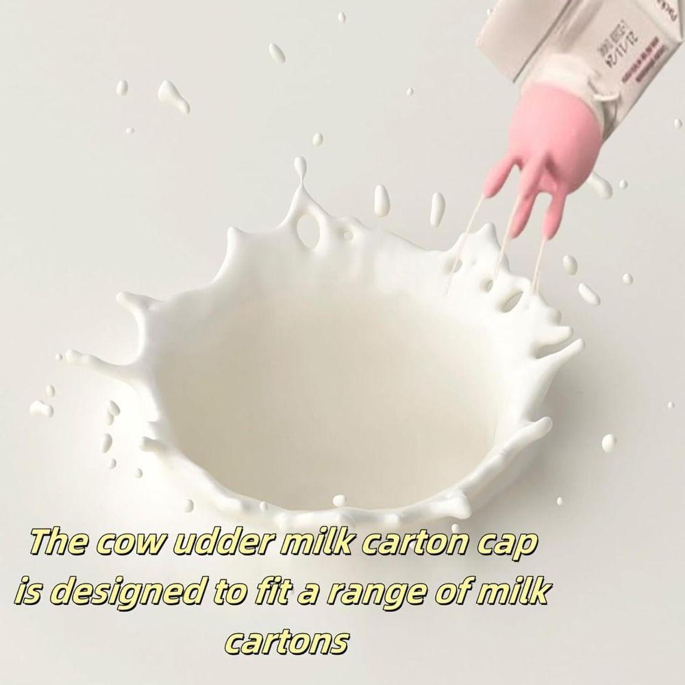 Pouring Cow Udder Milk Carton Cap Kitchen Tools Milk Jug Lid Gifts Milk Cap