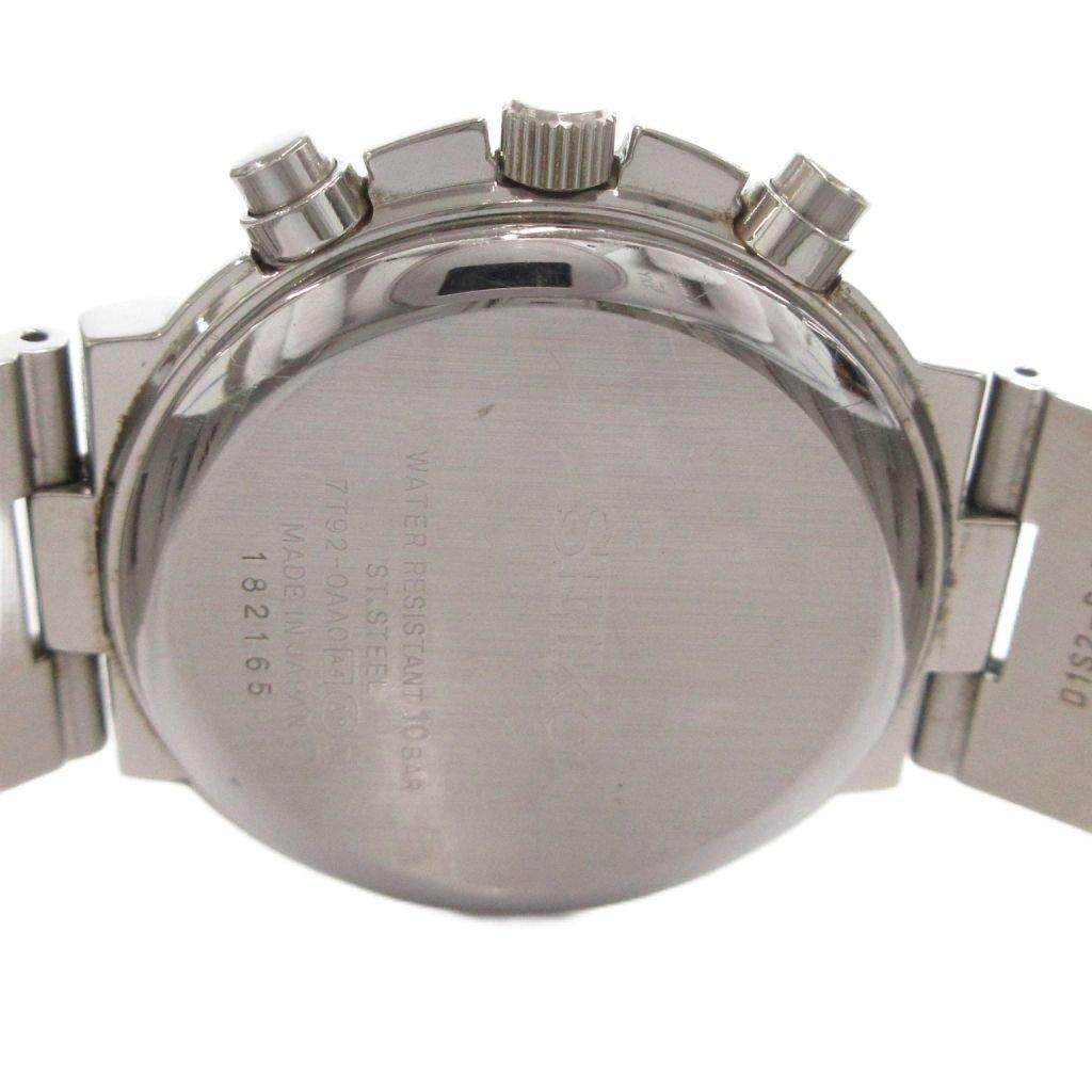 SEIKO LUKIA Date Navy Silver Color Watch, Chronograph, Quartz, Dial, 7T92-0AA0,/ KB Men's