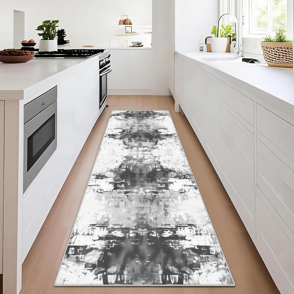 Nordic Abstract Long Carpet Corridor Non-slip Area Hotel Passageway Runners Washable Mat Entry Hallway Rugs Doormat Easy Clean