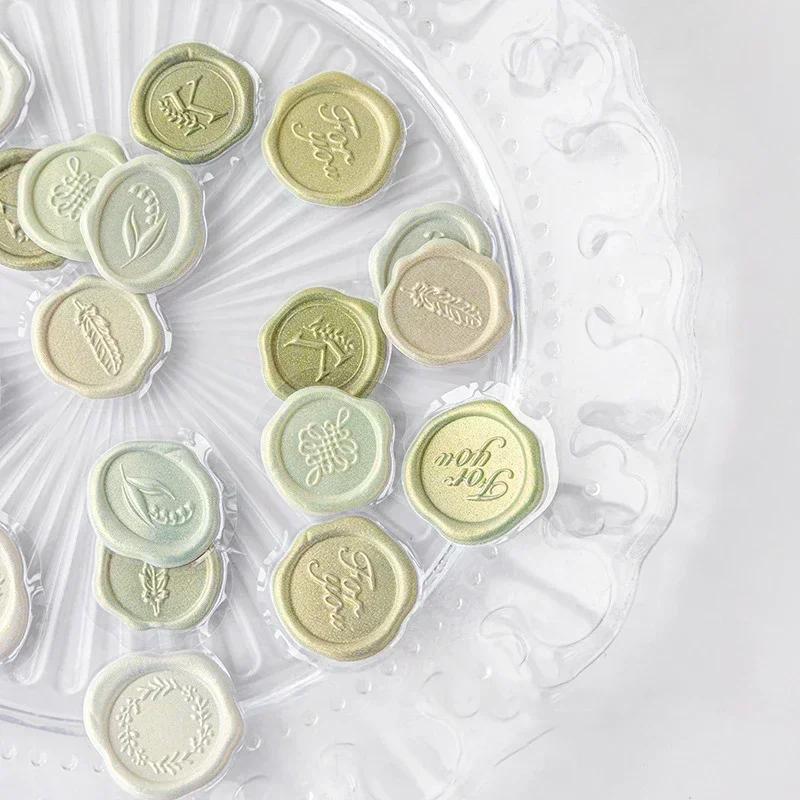 18 stücke Vintage Wachs Siegel Stempel Aufkleber DIY Scrapbooking Journal Planer Dekoration Koreanische Schreibwaren Kawaii Umschlag Versiegelung Tags