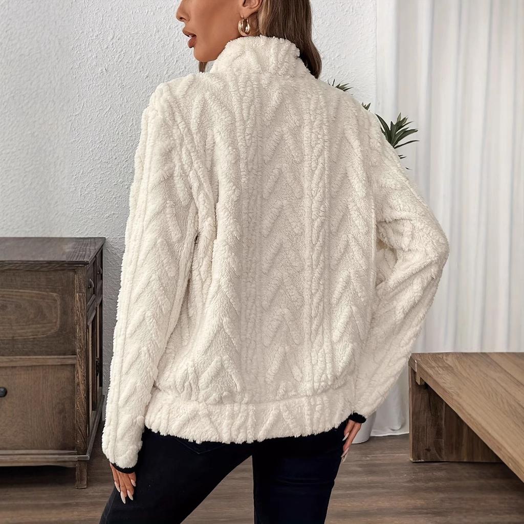 New Autumn and Winter Styles, Collar Top, Lamb Wool, Short Hoodie, Winter Interior, Plush Top