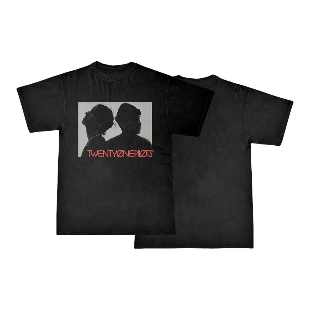 Tricou Casual Vintage Trupa Twenty One Pilots Femei Bărbați Mânecă Scurtă Oversized Rapper Hip Hop Punk Street Harajuku Bumbac