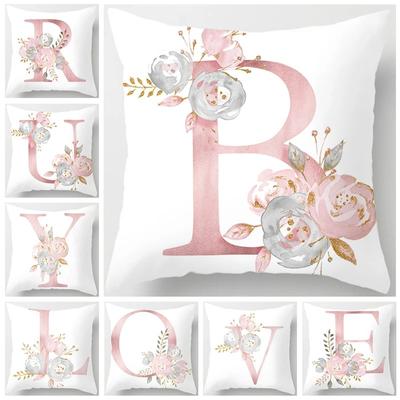 Büro Wohnzimmer Zuhause Kissenbezug Einfacher Buchstaben Blumenmuster Kissenbezug Auto Ornamente