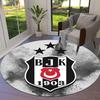 Besiktas Gymnastics Club Round Area Rug,Carpet Rug for Living Room Bedroom Sofa Playroom Decor,Non-slip Floor Mat