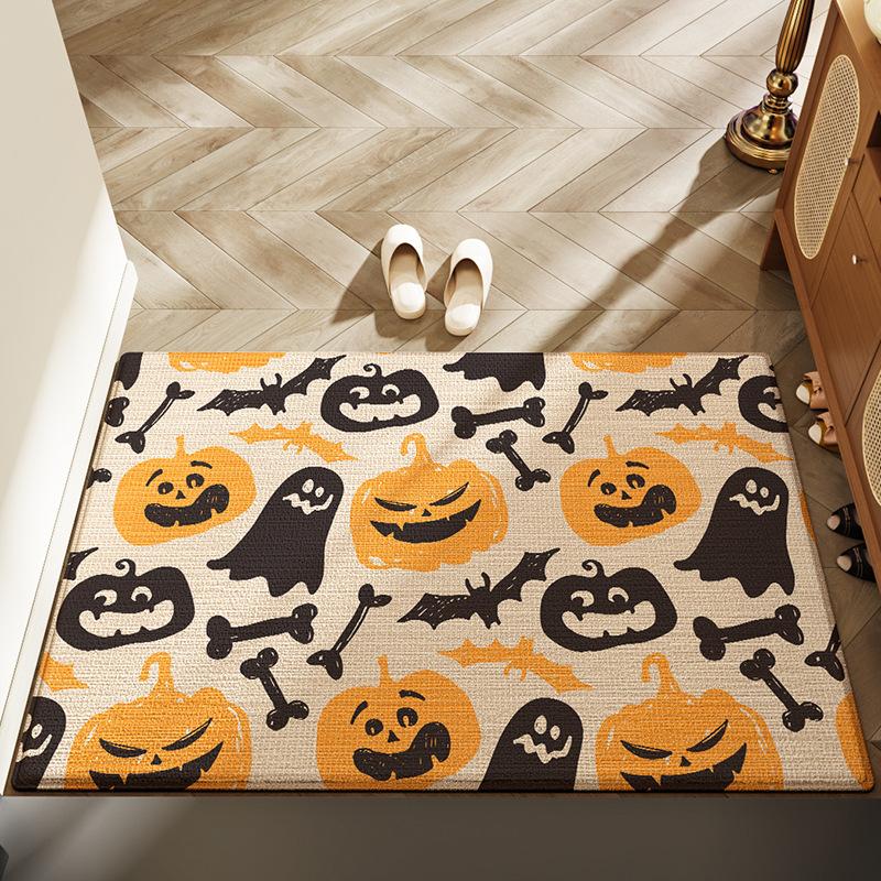 

Коврик для входной двери с рисунком Cani Velvet Halloween Entryway Rug, устойчивый к истиранию и простой в уходе коврик 50*80cm