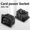 5/20/100PCS 10A 250V IEC320C13 C14 AC Universal Black Power Socket Copper PDU UPS Industrial Socket Panel Module Outlet 3Pin