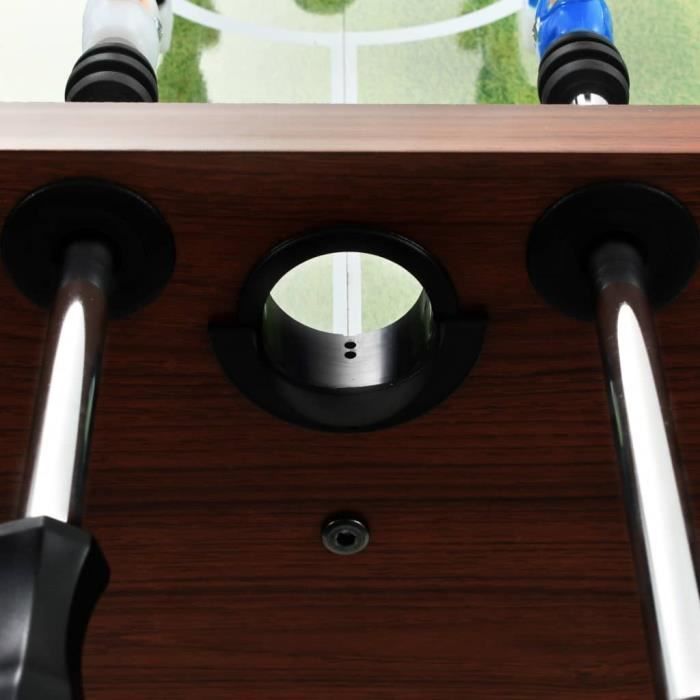 VidaXL Table de football Acier 60 kg 140 x 74,5 x 87,5 cm Marron