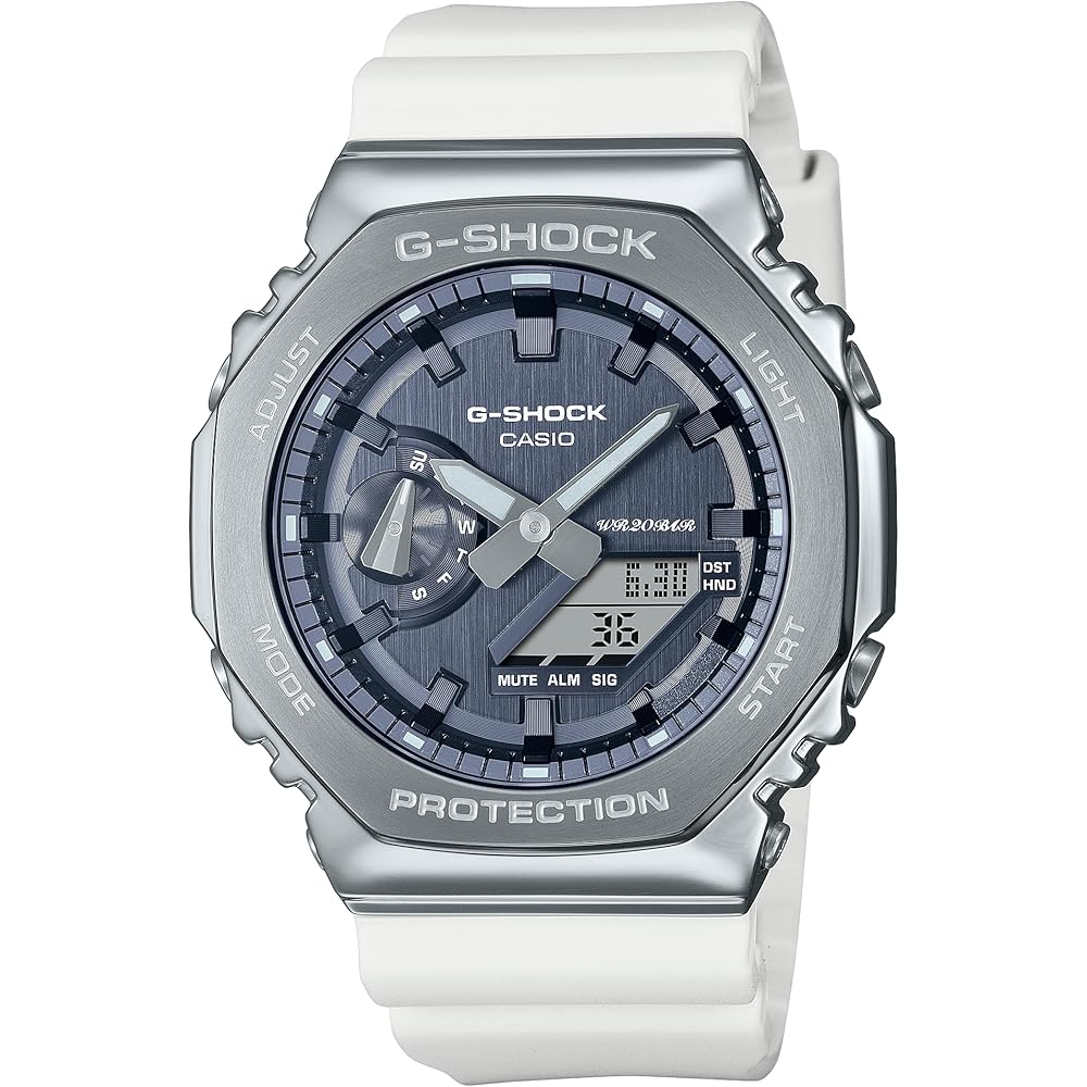 Casio G-Shock GM-2100WS-7A Men s Watch White Resin Band Analog-Digital Waterproof