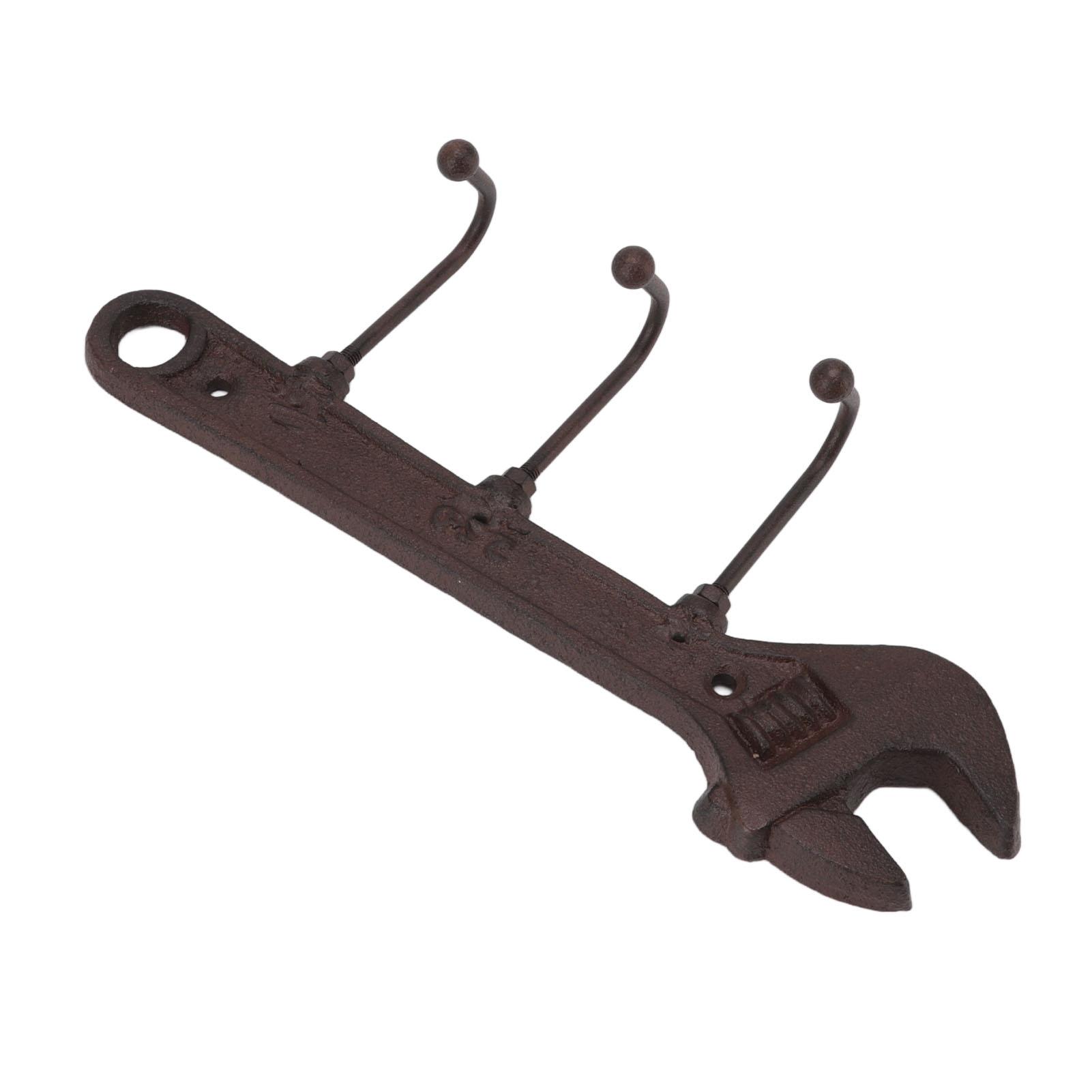 

Industrial Style Hook Innovative Wall Decorative Cast Iron Hooks Clothes Hanger Pendant for Bar Entryway Wrench Shape