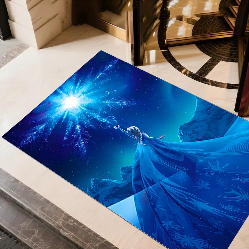 Elsa's Magical Ice Garden Area Rug Design for Game Room Foyer Living Rooms Kitchen Antislip Carpet Office home decor Wedding Party Gift