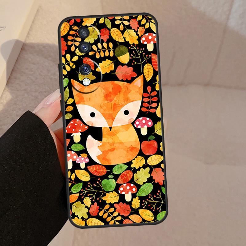 Autumn Leaves Fall Fox Case For Honor X9b X9a X8a X7a X6a X6 X7 X8 X9 8X 9X Honor Magic 5 Pro 50 70 90 Lite Cover