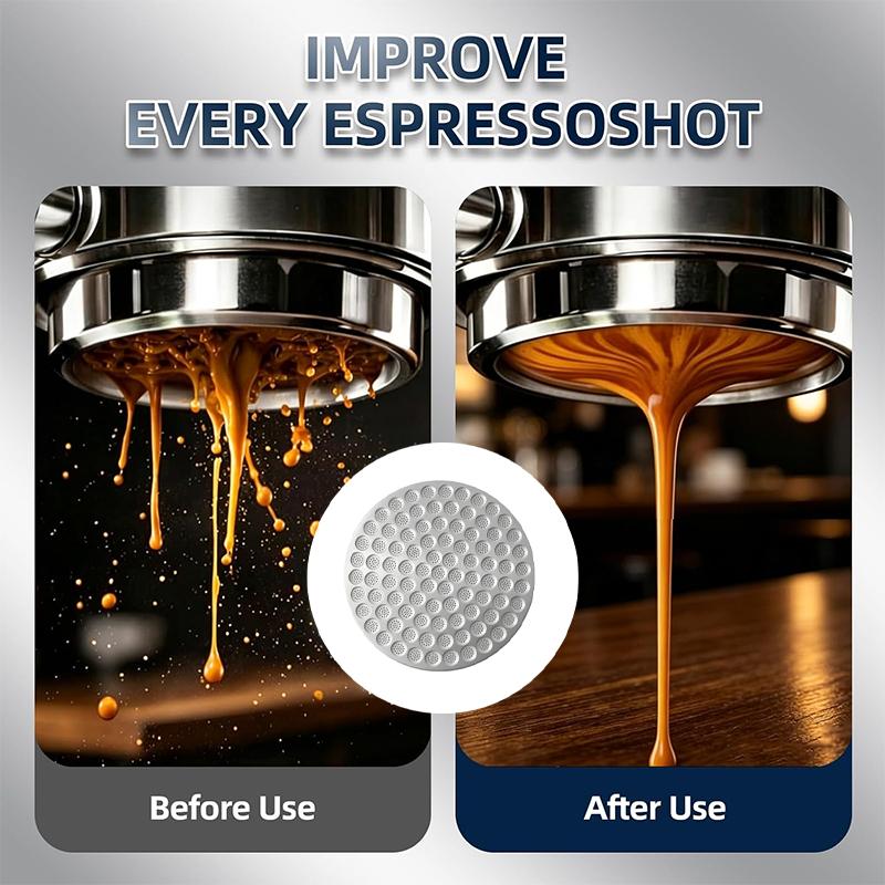 51/53/58mm Magnetic Espresso Puck Screen with Removal Hammer Set Double Layer Stainless Steel Coffee Filter Mesh for Espresso
